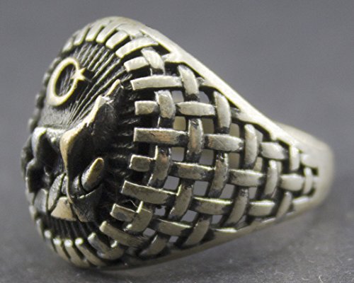 KAMBO Handmade 925 Sterling Silver Men's Ring, Vintage Wolf Animal Wildlife Design, Statement Jewelry Gift for Him, Birt