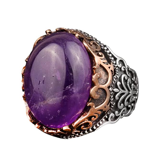 Natural Amethyst Stone Ring