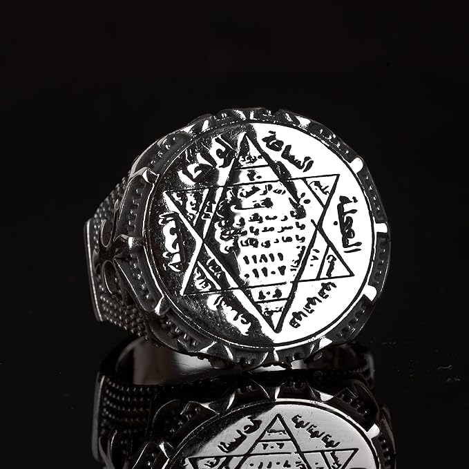 925 Sterling Silver Men's Ring - Star of David (Model-3) — 5