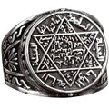 KAMBO Handmade Men's Vintage Star of David Ring in 925 Sterling Silver - Timeless Jewish Symbol Statement Jewelry, Size 