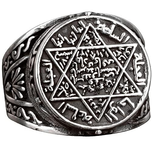 KAMBO Handmade Men's Vintage Star of David Ring in 925 Sterling Silver - Timeless Jewish Symbol Statement Jewelry, Size 