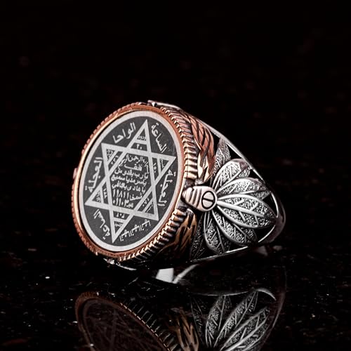 KAMBO Star Of David Handmade Ring - Seal Of Solomon Design, Embroidered Silver, 925 Sterling Silver, Size [insert size],