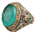 Artificial Paraiba Stone Silver Ring, Rhodium Plated Silver Ring, 925 Sterling Silver Ring, Green