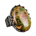 Natural Arizona Turquoise Stone Ring - Handmade 925 Sterling Silver