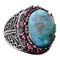 Real Arizona Turquoise Stone Ring (Model-5)