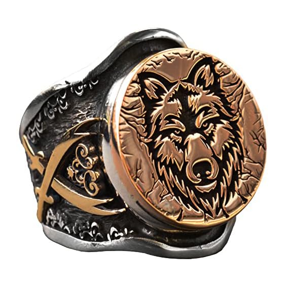 Wolf Head Ring, Silver Wolf Ring, 925 Sterling Silver Men's Ring, Big Ring