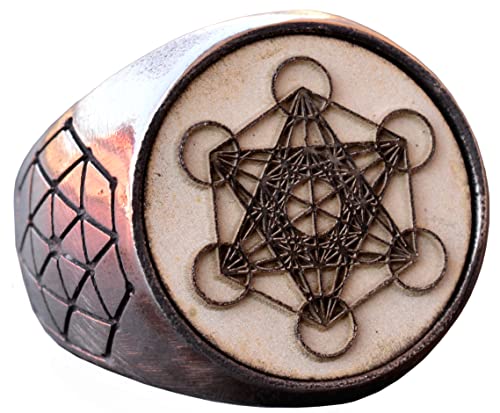Metatron Ring, Alchemy, Occult, Witchcraft, Sacred Geometry, Talisman Ring, Sterling Silver Ring