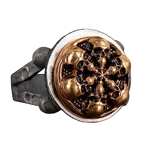KAMBO Handmade 925 Sterling Silver Skull Ring for Men, Gothic Vintage Statement Jewelry, Bold Edgy Design, Daily Wear an