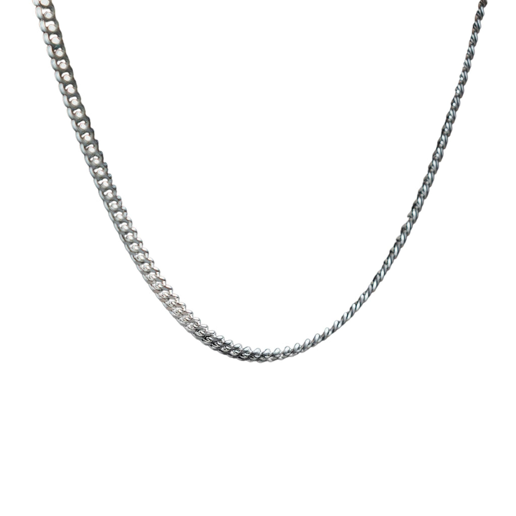 KAMBO Solid Silver Necklace Chains – 925 Sterling Silver Cable, Rope, and Box Chains for Men and Women – Multiple Length Options (22" (55cm))