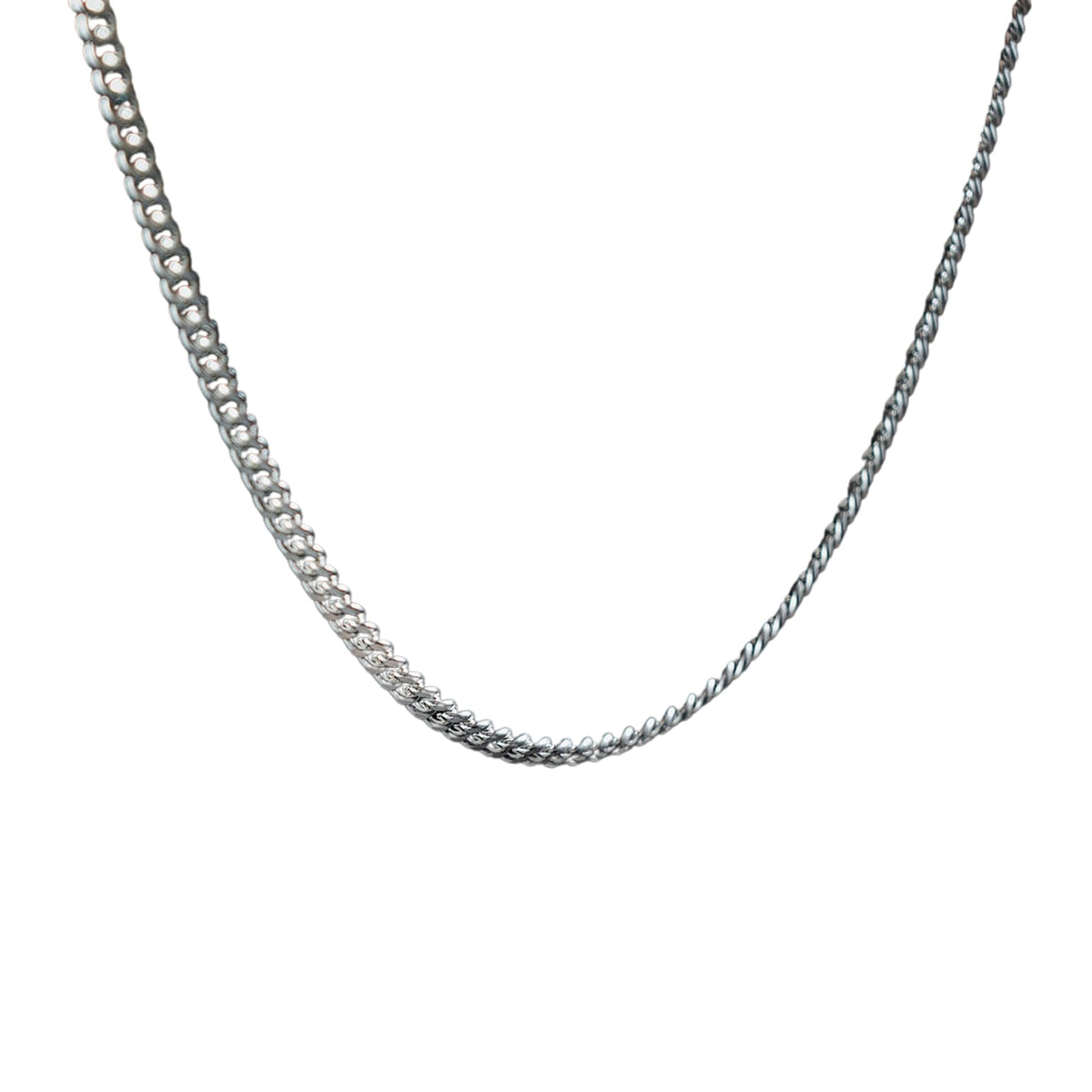 KAMBO Solid Silver Necklace Chains – 925 Sterling Silver Cable, Rope, and Box Chains for Men and Women – Multiple Length Options (22" (55cm))