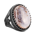 Natural Yemen Agate Stone Ring