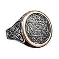 925 Sterling Silver Star of David Men's Ring (Model-2)