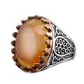 Silver Ring with Real Druzy Quartz Natural Stone