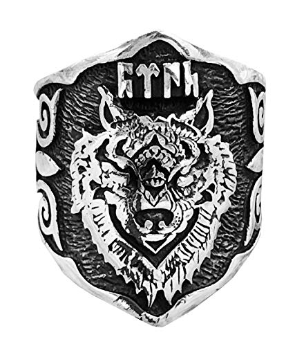 Archery Thumb Ring - 925 Sterling Silver Wolf Archer Ring, Wildlife Animal Design — 2