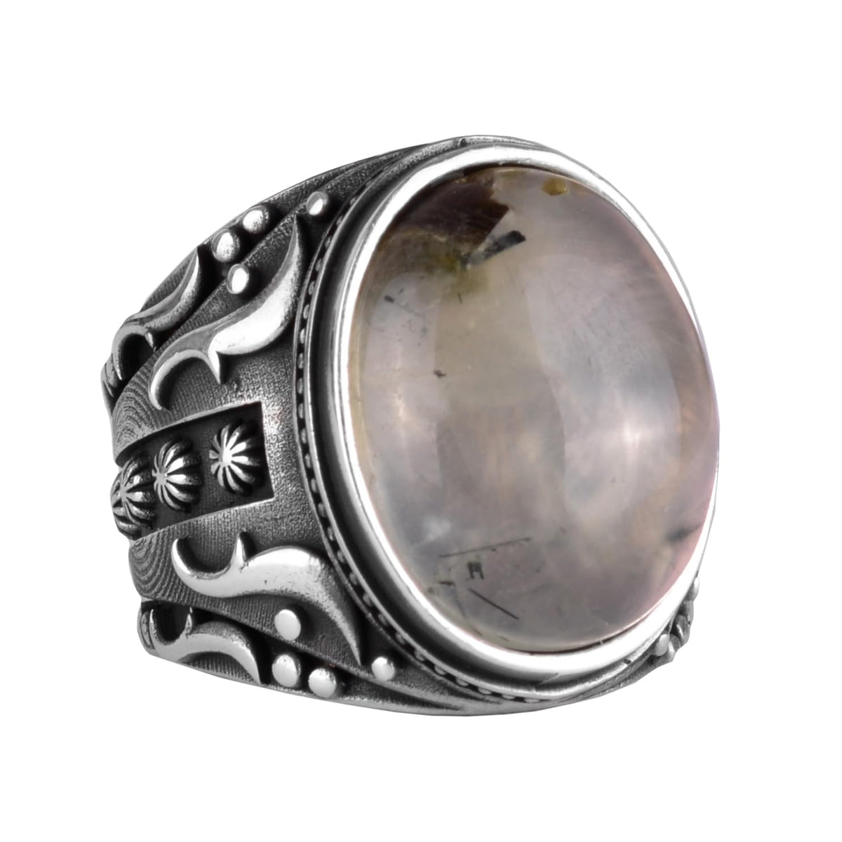 Natural Prehnite Jade Stone Ring