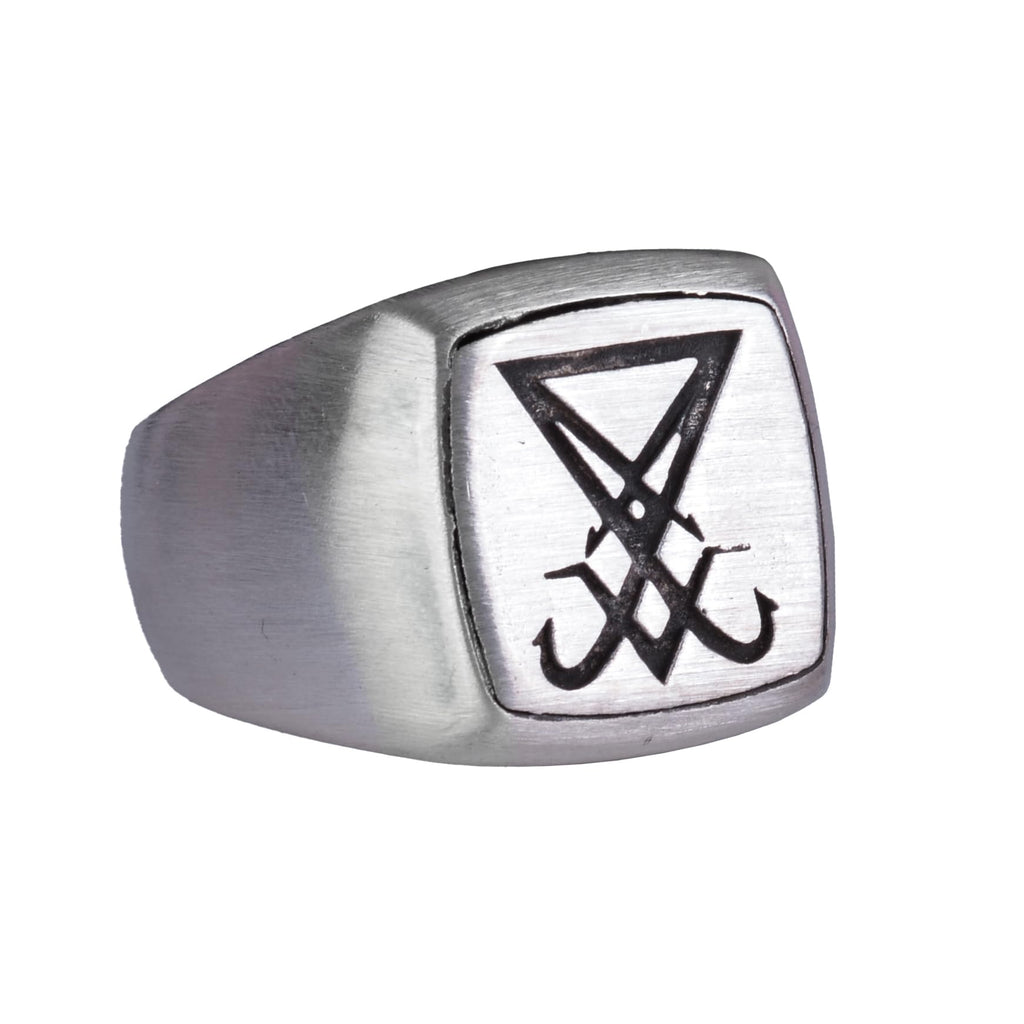 Sigil Ring, Lucifer Ring, Witchcraft, Alchemy, Demonic Men's Ring, Sacred Geometry, 925 Sterling Silver Ring