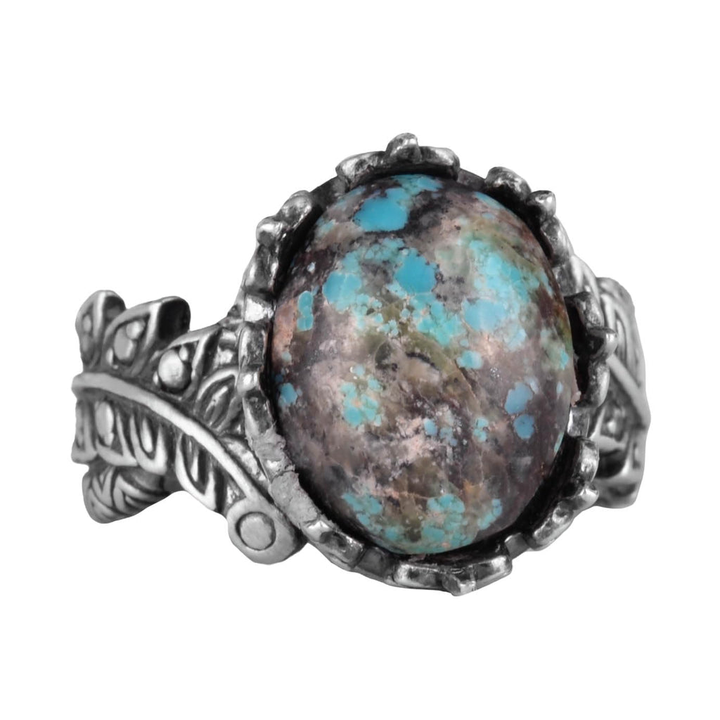 Natural Arizona Turquoise Stone Ring, 925 Sterling Silver Ring, Minimalist Handmade Ring (Model-16)