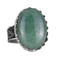 Natural Aventurine Stone Ring - 925 Sterling Silver Handmade Ring