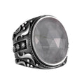 Natural Aquamarine Stone Ring, Peaceful 925 Sterling Silver Men's Ring, Designer Silver Men's Ring