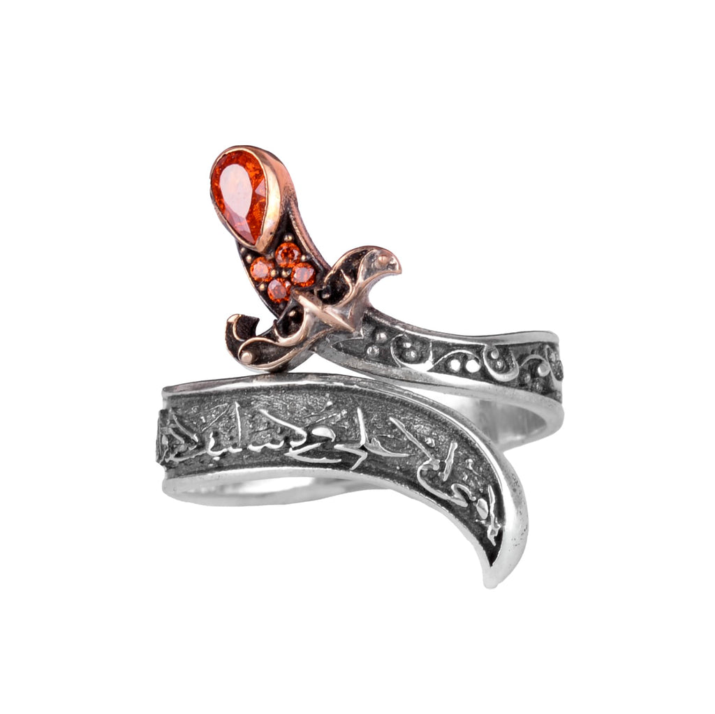 925 Sterling Silver Men's Ring - Zulfikar Sword Design