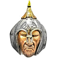 Silver Ring Genghis Khan, Great Mongol, Golden Horde Ring 925 Sterling Silver Men's