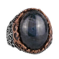 Natural Moss Agate Handmade Ring - 925 Sterling Silver