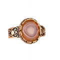 925 Sterling Silver, Natural Druzy Quartz Stone Handmade Women's Ring (Brown)