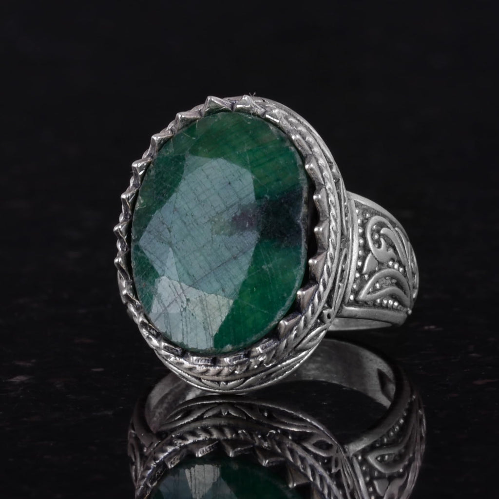 Natural Stone Ring - 925 Sterling Silver Ring (Model-4) — 3