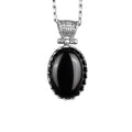 Natural Onyx Necklace - 925 Sterling Silver Necklace