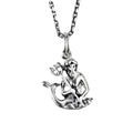 KAMBO 925 Sterling Silver Poseidon Necklace - Handmade Legendary Sea God Amulet
