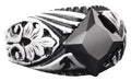 Handcrafted 925 Sterling Silver Men's Ring with Natural Obsidian Stone, Intricate Floral Design, Perfect for Scorpio, Unique Wedding Ring