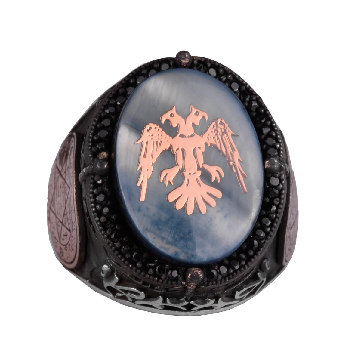 Special Pattern Ring - Double-Headed Eagle Ring - Handmade Ring - 925 Sterling Silver Men's Ring