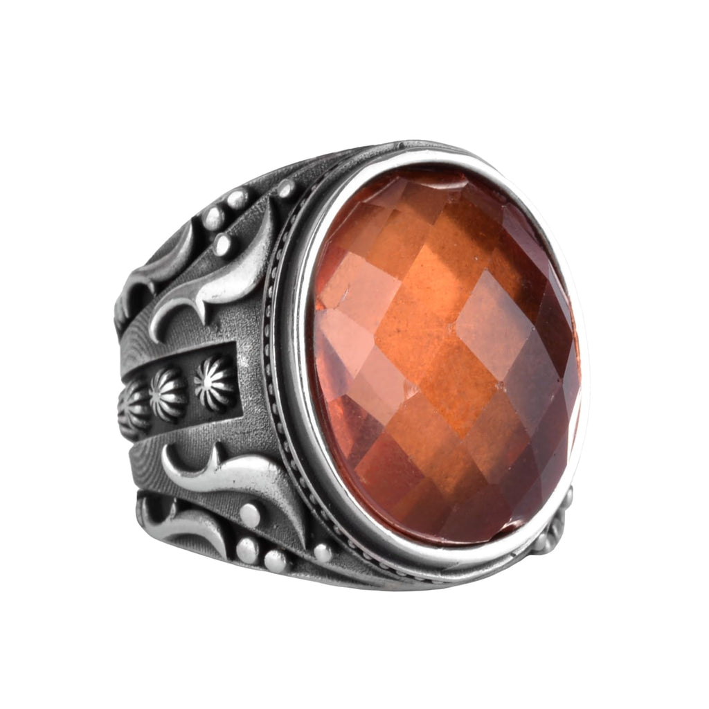 Synthetic Sultanit Stone Ring, 925 Sterling Silver Ring, Design Silver Men's Ring