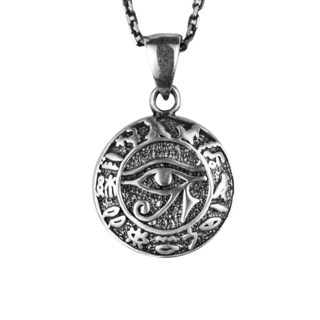 KAMBO 925 Sterling Silver Eye of Horus Necklace - Handmade Protection and Healing Symbol