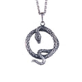 925 Sterling Silver Ouroboros Snake Necklace - Symbol of Infinity and Renewal - Handmade Jewelry