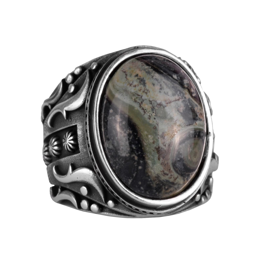 Natural Green Eye Stone Ring (Model-2)