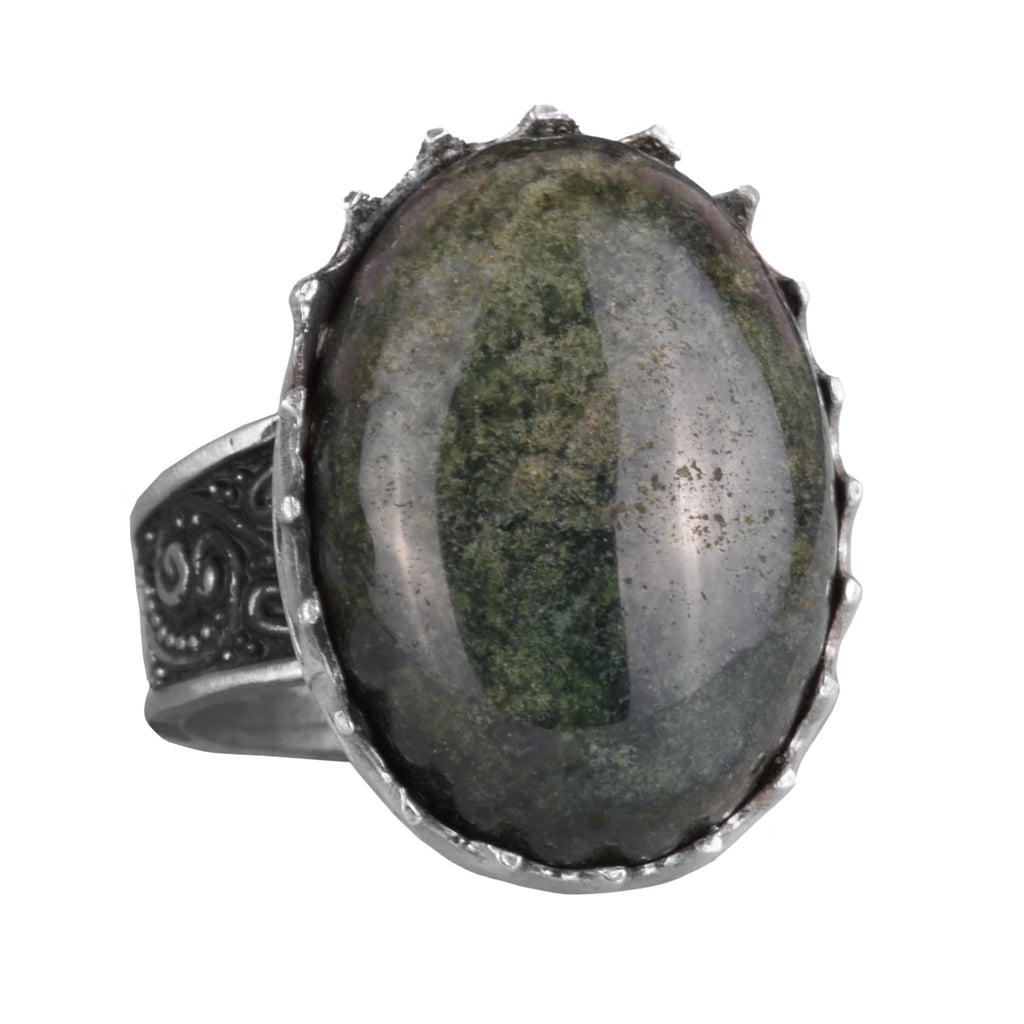 Natural Emerald Stone Ring - 925 Sterling Silver Handmade Ring