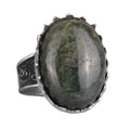 Natural Emerald Stone Ring - 925 Sterling Silver Handmade Ring