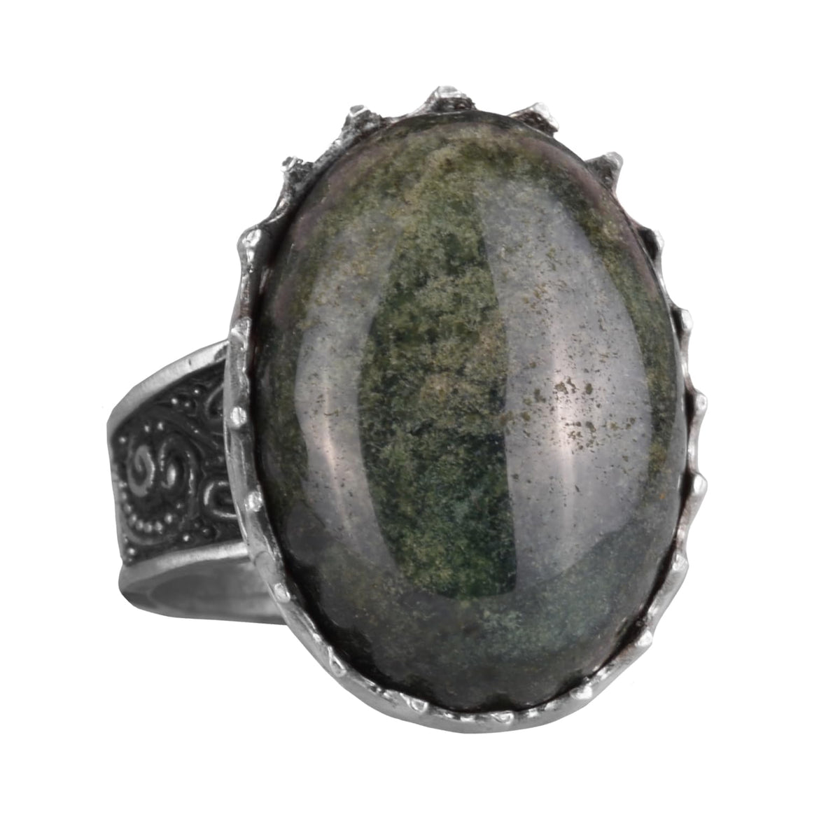 Natural Emerald Stone Ring - 925 Sterling Silver Handmade Ring