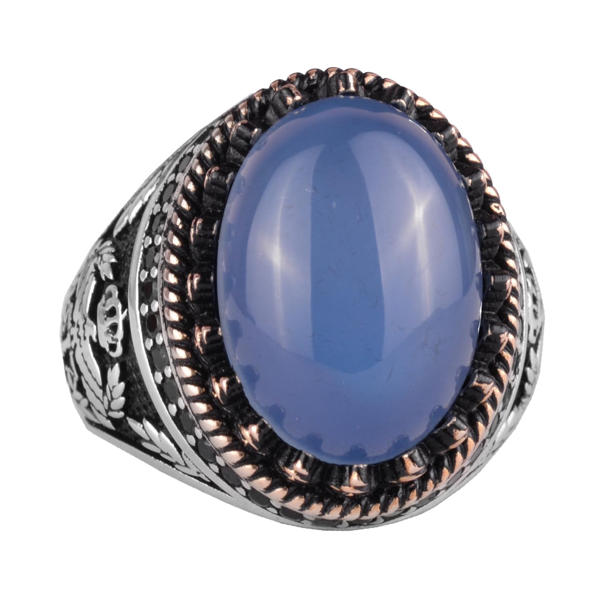 Natural Stone Ring - Handmade Hawk Ring - 925 Sterling Silver