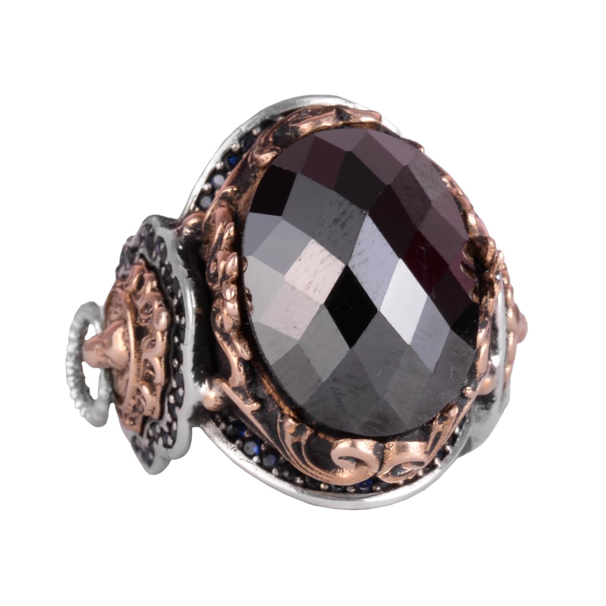 925 Sterling Silver Handmade Lion Head Men's Ring