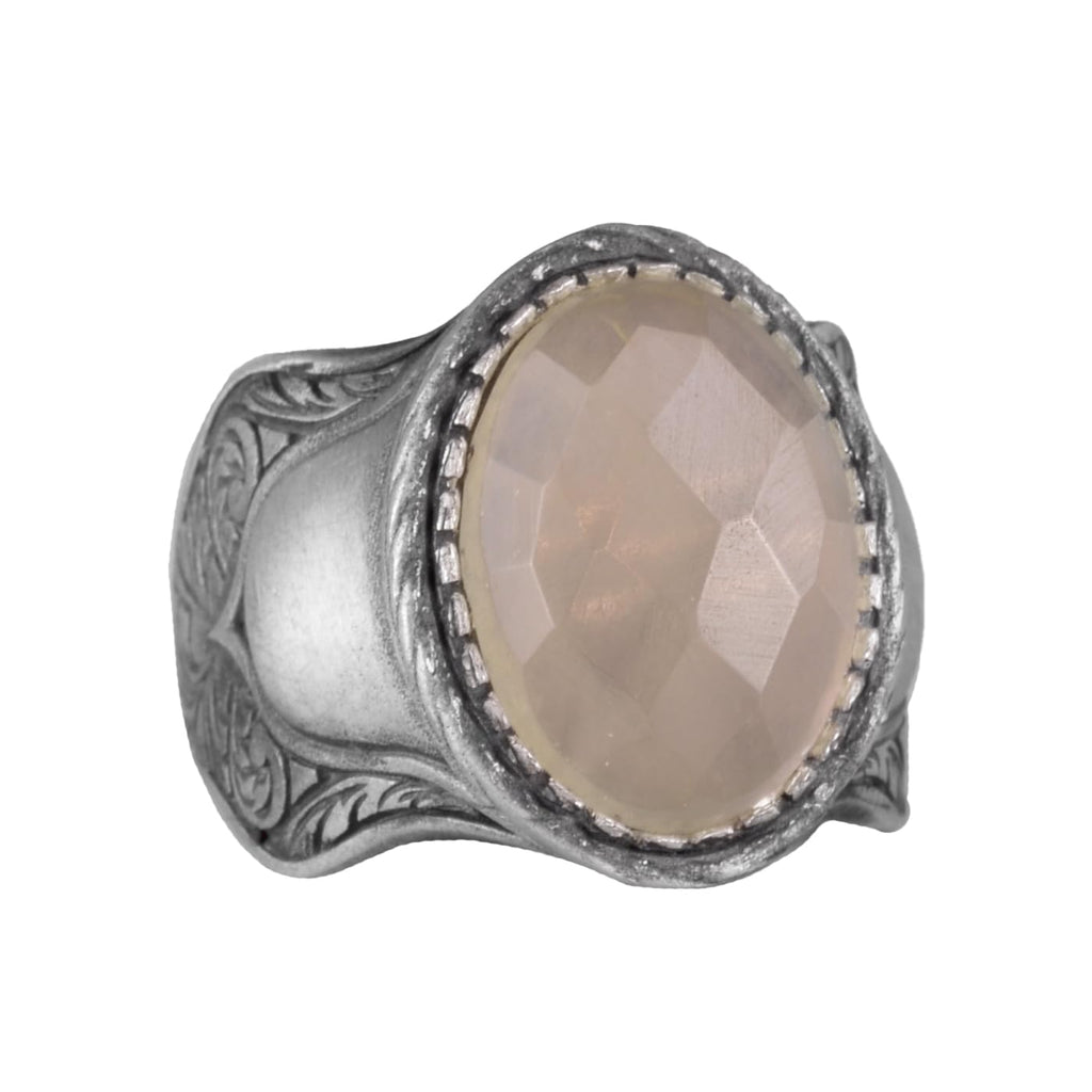 Natural Stone Ring, 925 Sterling Silver Ring, (Lemon Topaz)