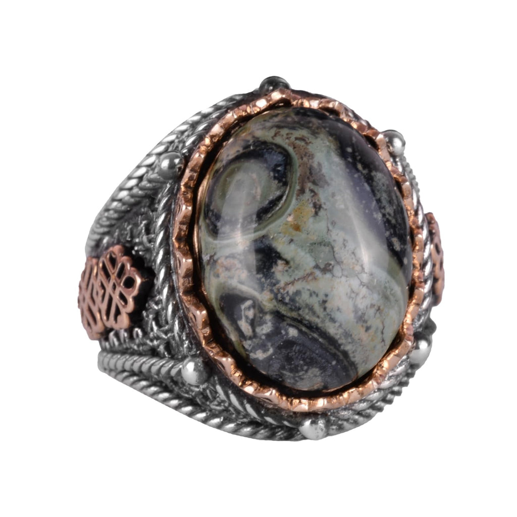 Natural Green Eye Stone Ring