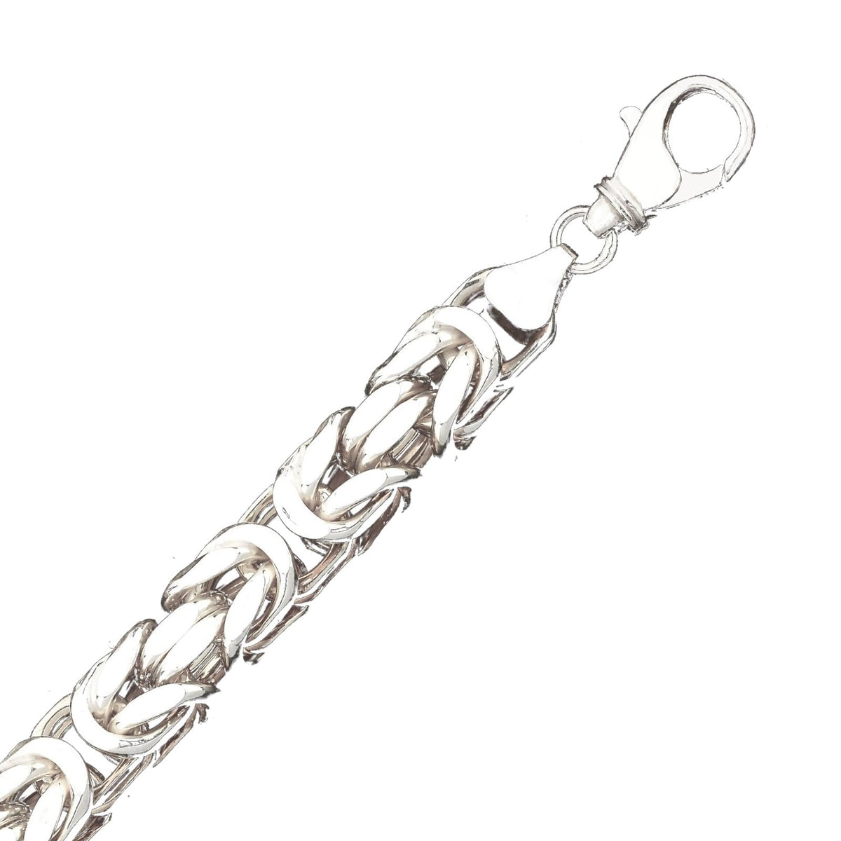 KAMBO Handmade 925 Sterling Silver Hollow Square Byzantine King Chain Necklace Unisex Vintage Statement Jewelry Him 47g 