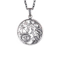 925 Sterling Silver Sun and Moon Necklace, Handmade Sky-Themed Jewelry