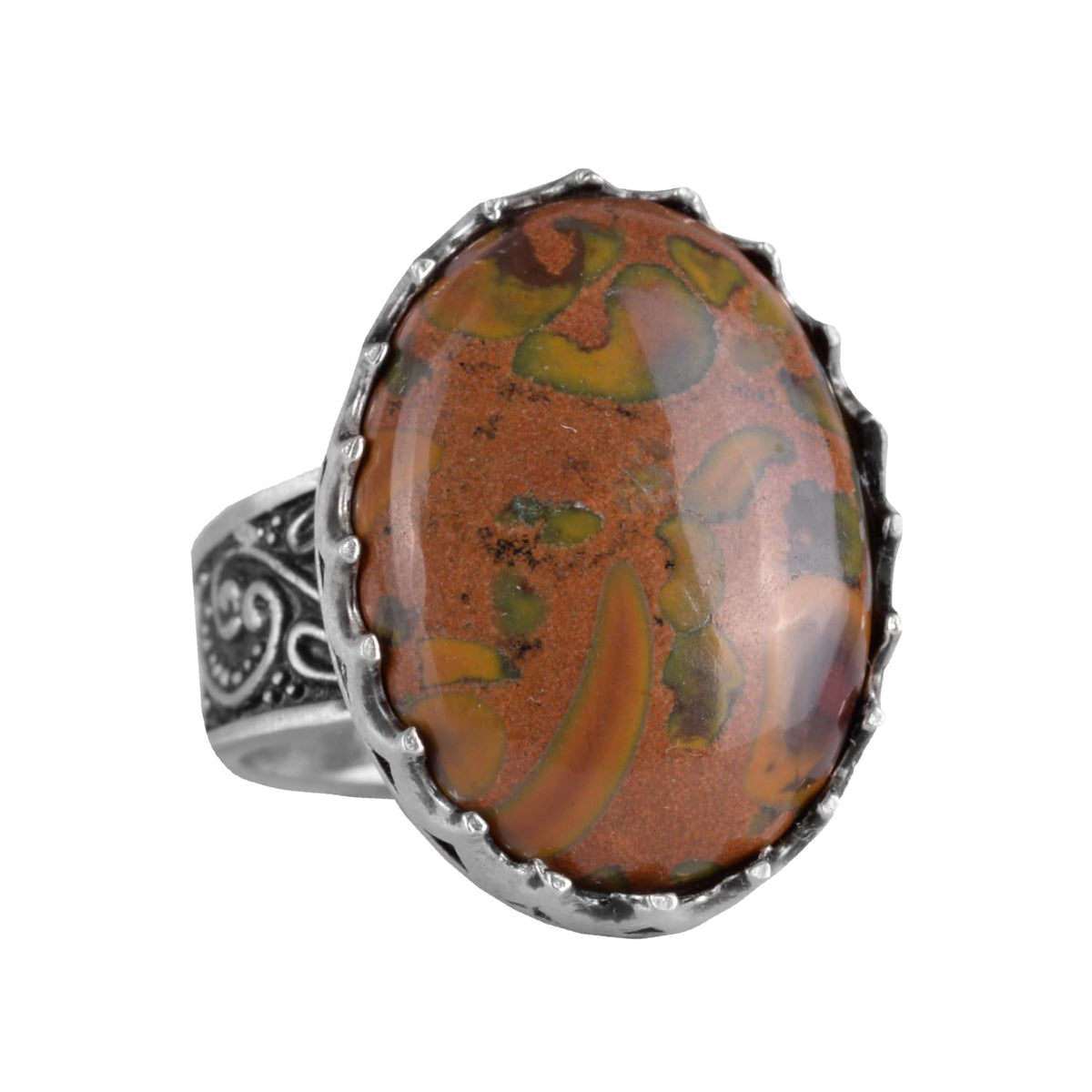 Natural Jasper Stone Ring - 925 Sterling Silver Ring