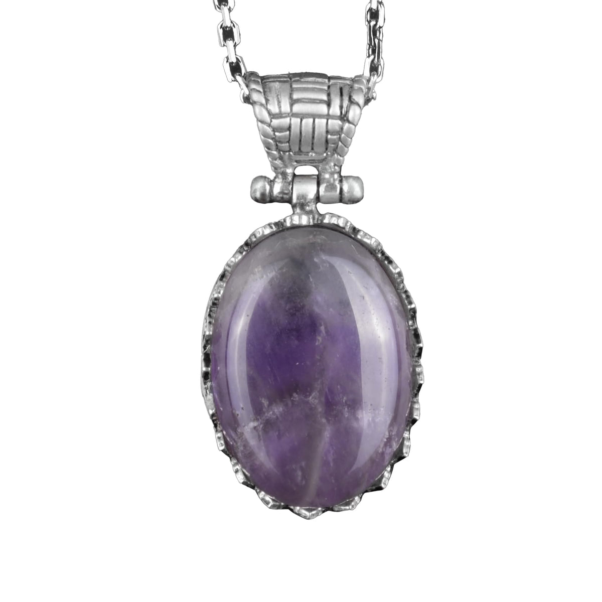 Natural Amethyst Necklace - 925 Sterling Silver Necklace