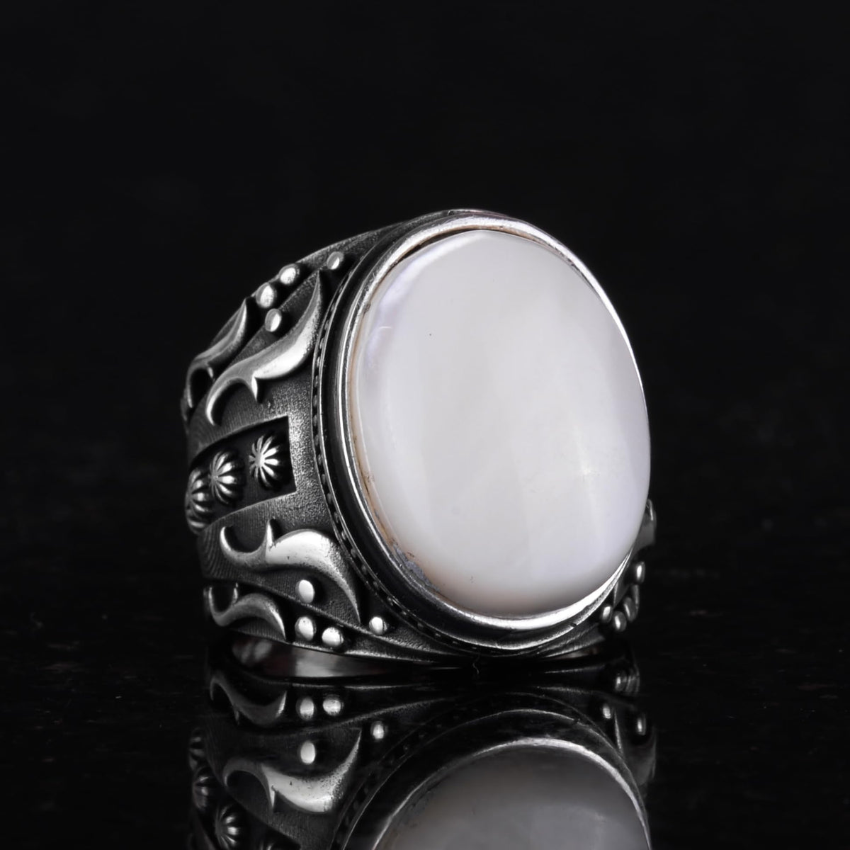 Natural Pearl Stone Ring — 5