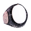 Star of David Ring, Natural Pearl Stone Ring - 925 Sterling Silver Ring