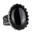 Natural Onyx Stone Ring - 925 Sterling Silver Handmade Ring